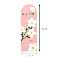 'Best Wishes' Flower card - 10pcs Prismribbons