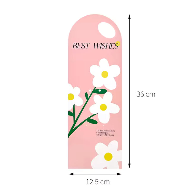 'Best Wishes' Flower card - 10pcs