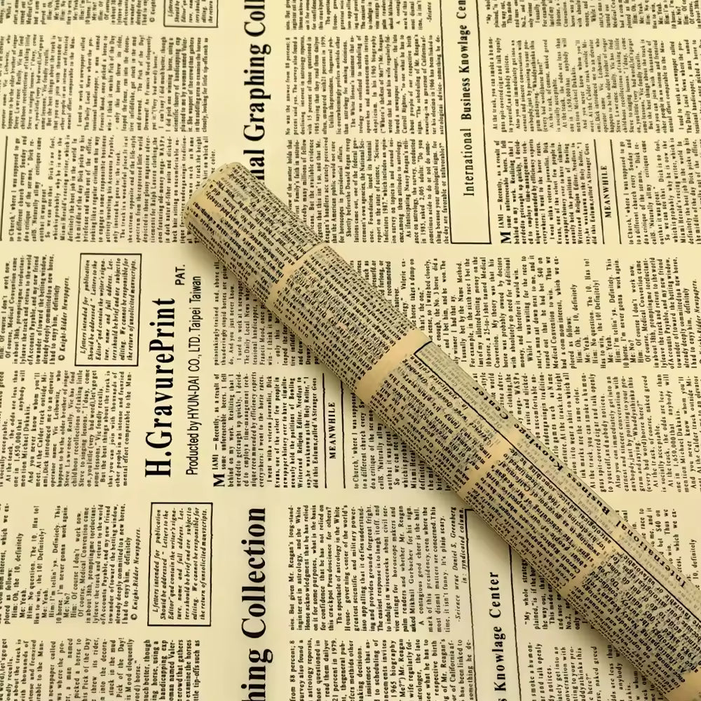 Vintage Newspaper Bouquet Wrapping Sheets (20 sheets)