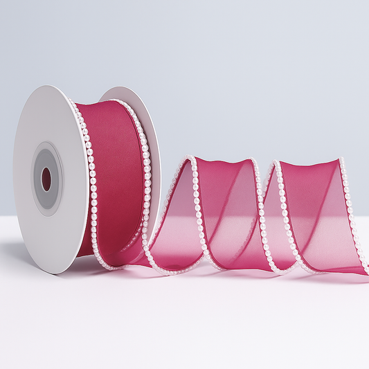 pearl-edged organza ribbon