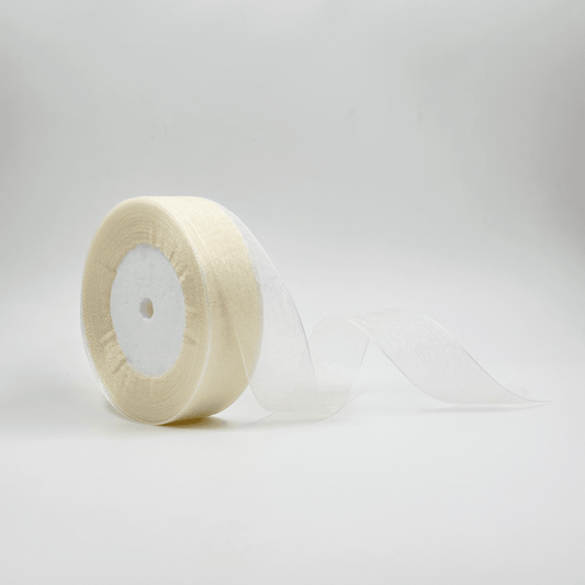 Organza Ribbon - Beige (1 inch)