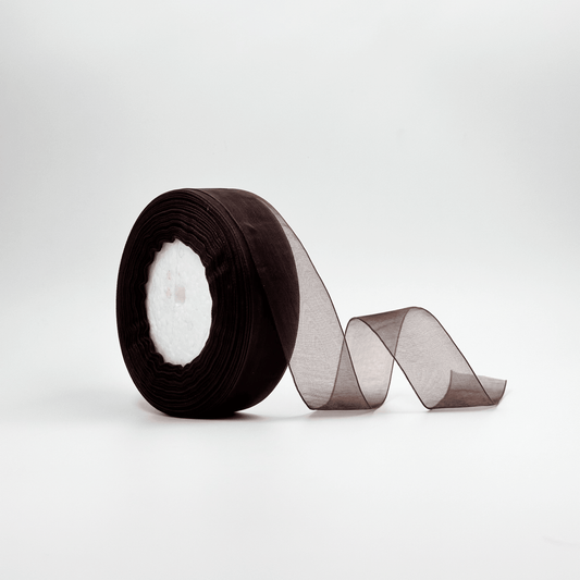 Organza Ribbon - Brown (1 inch)