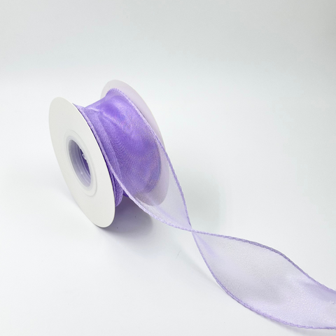 Wavy Organza Ribbon - Purple (1.5 inch) (9 meters)
