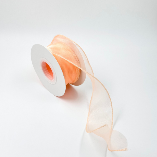 Wavy Organza Ribbon - Peach