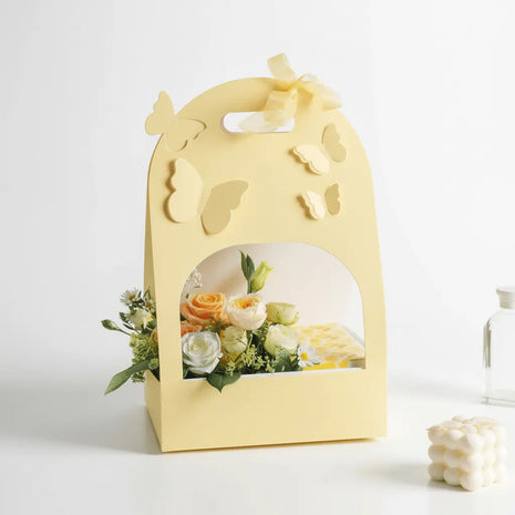 Butterfly Flower Arrangement Bag (5pcs) - Yellow - Prismribbons