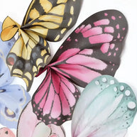 Butterfly Wings Wrapping Paper - 10 sets - Mint & Pink - Prismribbons