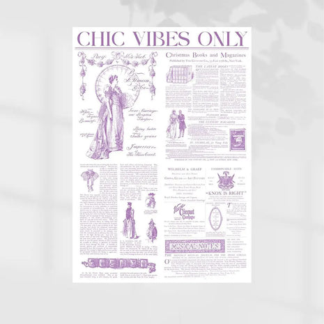 Chic Vibes Wrapping Sheets - 20 sheets - Purple - Prismribbons