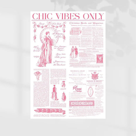 Chic Vibes Wrapping Sheets - 20 sheets - Pink - Prismribbons