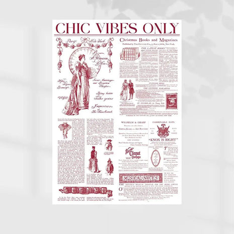Chic Vibes Wrapping Sheets - 20 sheets - Maroon - Prismribbons