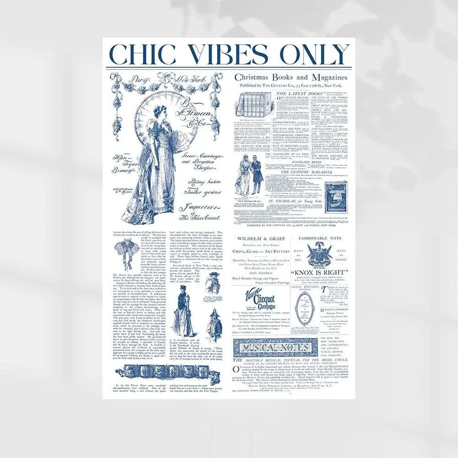 Chic Vibes Wrapping Sheets - 20 sheets - Dark Blue - Prismribbons