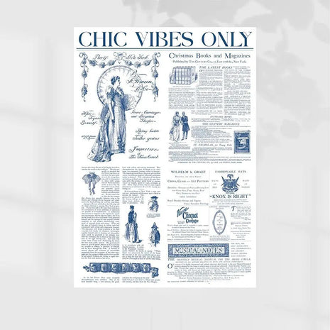 Chic Vibes Wrapping Sheets - 20 sheets - Dark Blue - Prismribbons