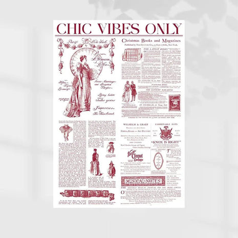 Chic Vibes Wrapping Sheets - 20 sheets - Maroon - Prismribbons