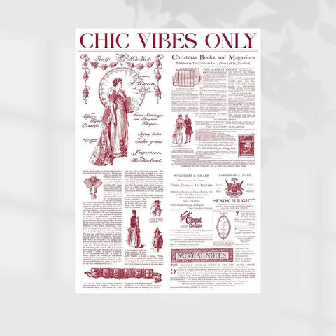 Chic Vibes Wrapping Sheets - 20 sheets - Maroon - Prismribbons