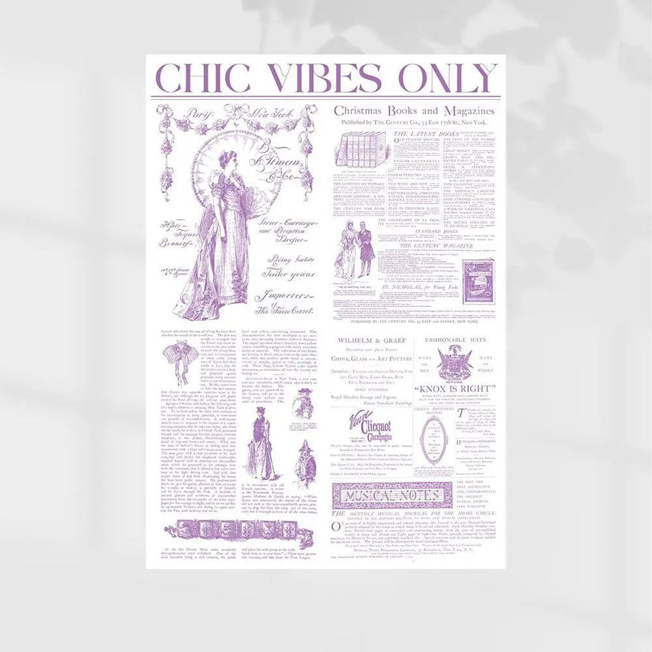 Chic Vibes Wrapping Sheets - 20 sheets - Purple - Prismribbons