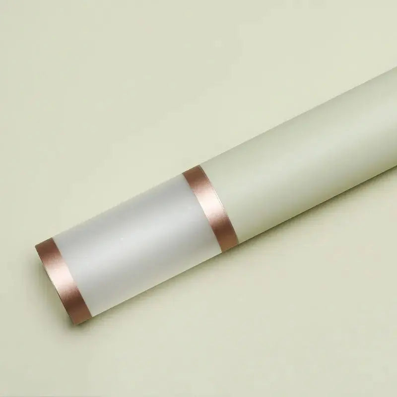 Double Gold Rim Wrapping Sheets - 20 sheets - White - Prismribbons