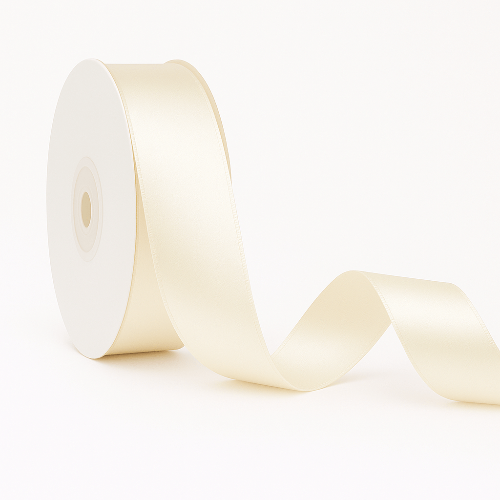 Double - sided Satin Ribbon - Beige - Prismribbons