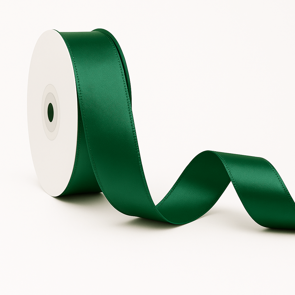Double - sided Satin Ribbon - Bottle Green - Prismribbons