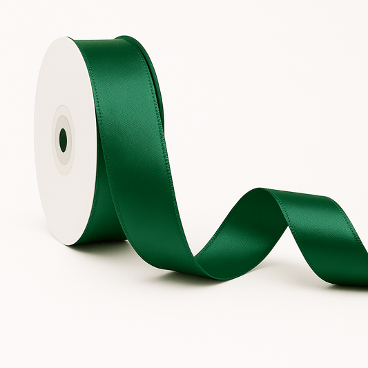 Double - sided Satin Ribbon - Bottle Green - Prismribbons