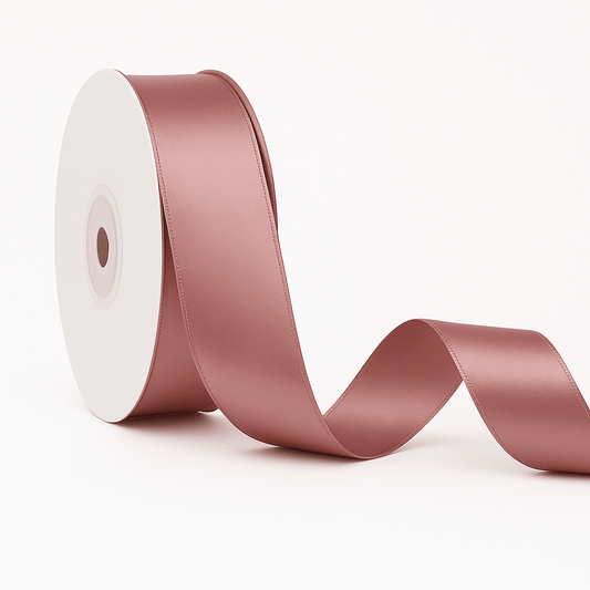 Double - sided Satin Ribbon - Rose Gold - Prismribbons