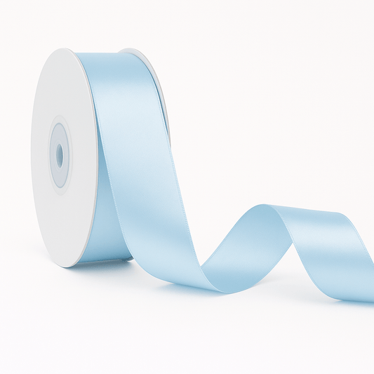 Double - sided Satin Ribbon - Sky Blue - Prismribbons