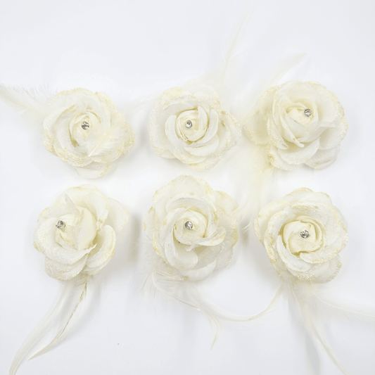 Fabric Flowers (pack of 10pcs) - Prismribbons