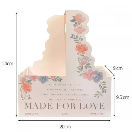 Floral Cup/Gift Holder Bag (5 pcs) - Peach - Prismribbons