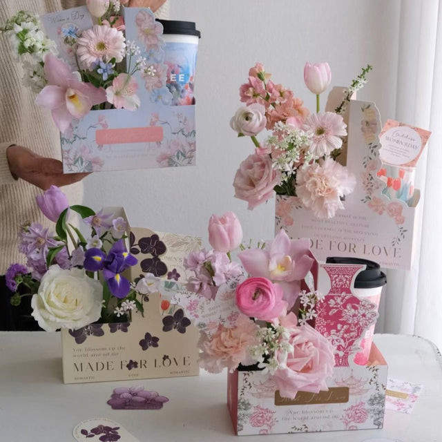 Floral Cup/Gift Holder Bags (5 pcs) - Prismribbons