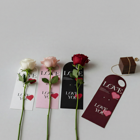 'Love You' Flower card - 10pcs
