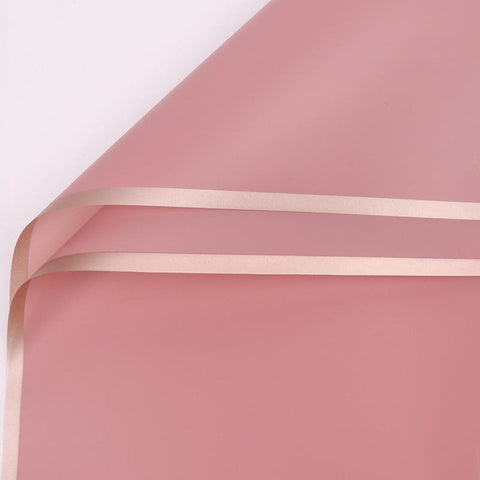 Gold Rim Bouquet Wrapping Sheets - Dusty Pink (20 sheets) - Prismribbons