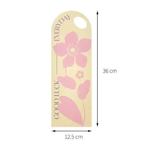 'Good luck Everyday' Flower card - 10pcs - Cream - Prismribbons