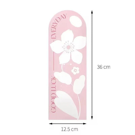'Good luck Everyday' Flower card - 10pcs - Pink - Prismribbons
