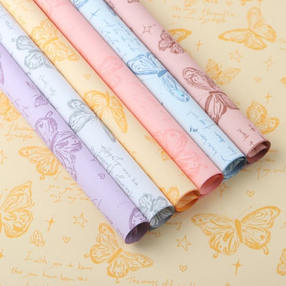 Grey Butterfly Bouquet Wrapping sheet - (20 Sheets) - Prismribbons