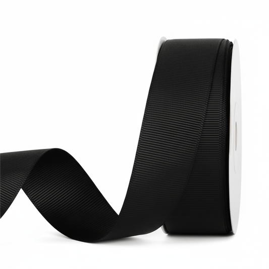 Grossgrain Ribbon - Black - Prismribbons