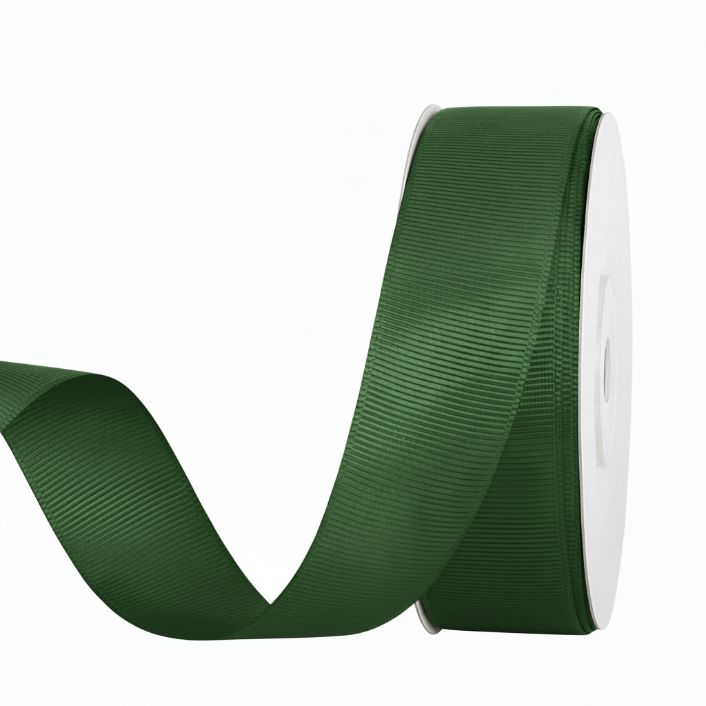 Grossgrain Ribbon - Bottle Green - Prismribbons