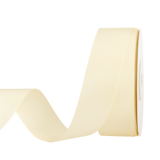 Grossgrain Ribbon - Cream - Prismribbons