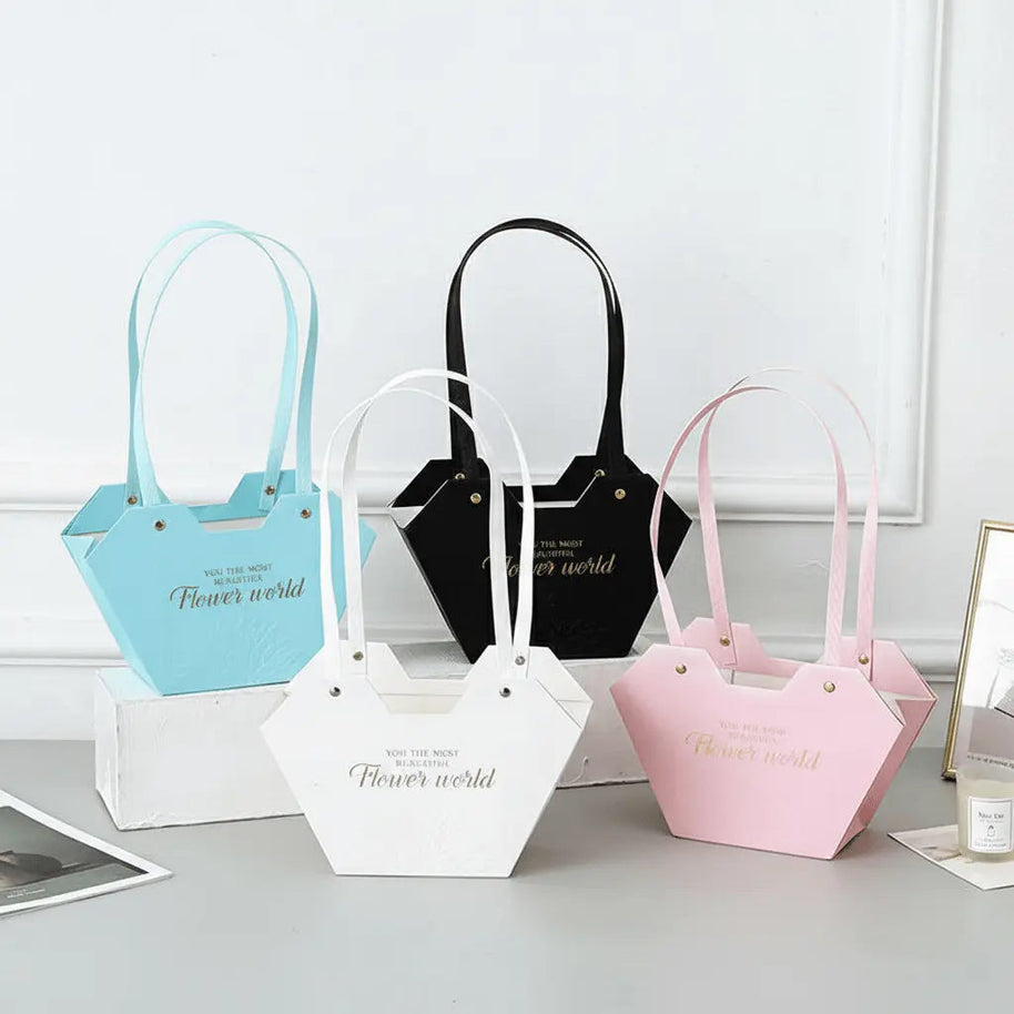 Heart Fold Flower Bag (5pcs) - Assorted - Prismribbons
