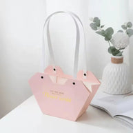Heart Fold Flower Bag (5pcs) - Pink - Prismribbons