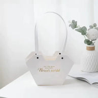 Heart Fold Flower Bag (5pcs) - White - Prismribbons