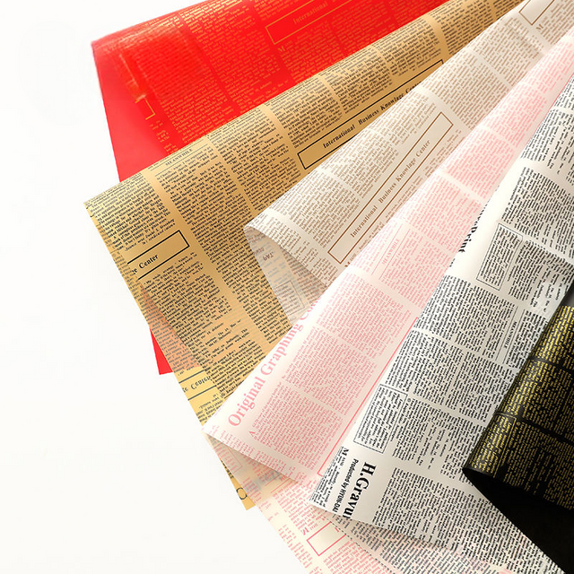Newspaper Bouquet Wrapping Sheets - 20 sheets