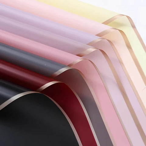 Gold Rim Bouquet Wrapping Sheets (20 sheets)