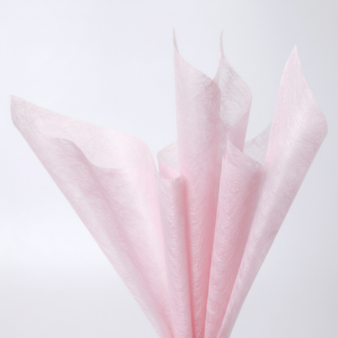 Pink tissue wrapping paper