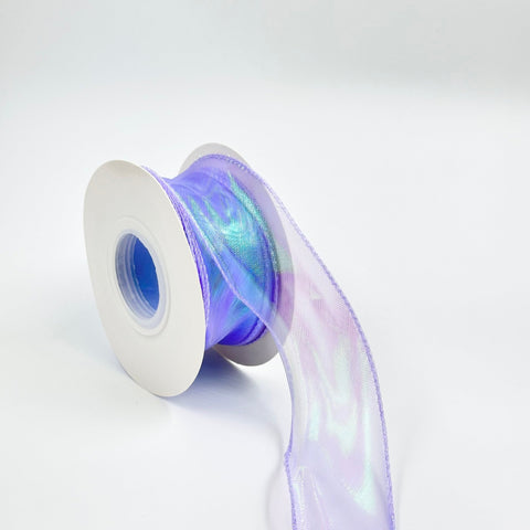 Iridescent Wavy Organza - Lavender - Prismribbons