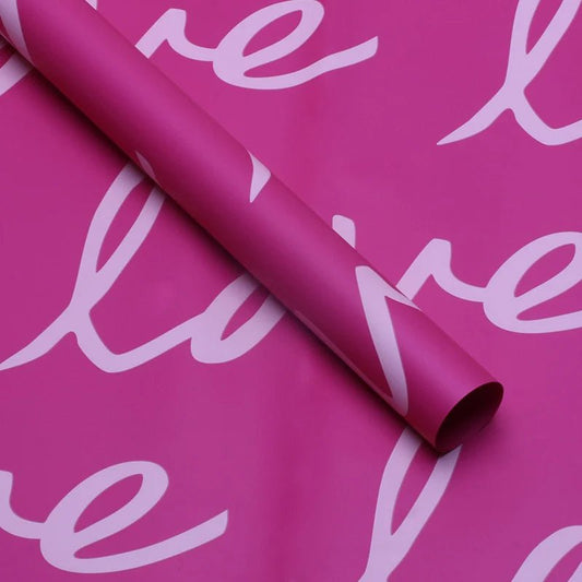 Love Bouquet Wrapping Sheet - Dark Pink (20 sheets) - Prismribbons