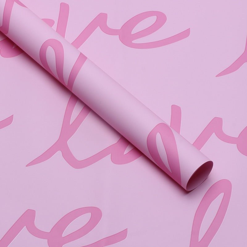 Love Bouquet Wrapping Sheet - Pink (20 sheets) - Prismribbons