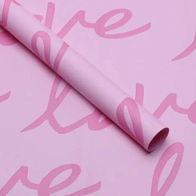 Love Bouquet Wrapping Sheet - Pink (20 sheets) - Prismribbons