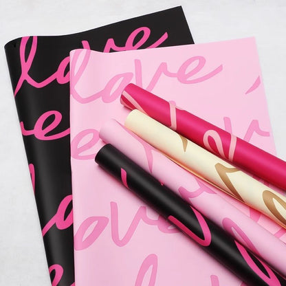 Love Bouquet Wrapping Sheet - Pink (20 sheets) - Prismribbons