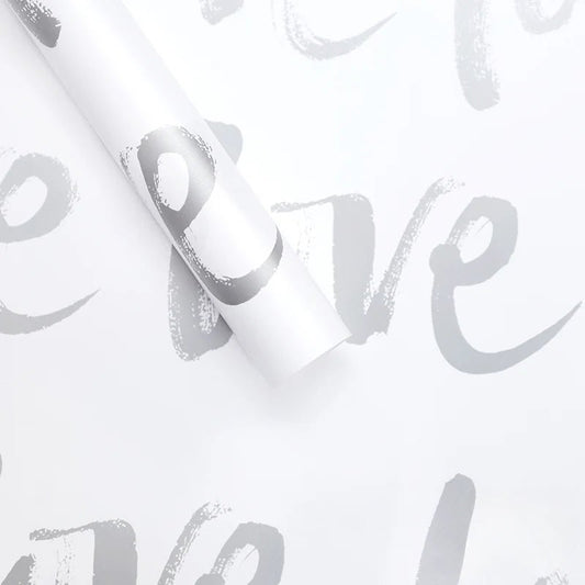 Love Bouquet Wrapping Sheet - White (20 sheets) - Prismribbons