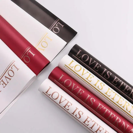 Love is Eternal Wrapping Sheets - 20 sheets - Black - Prismribbons