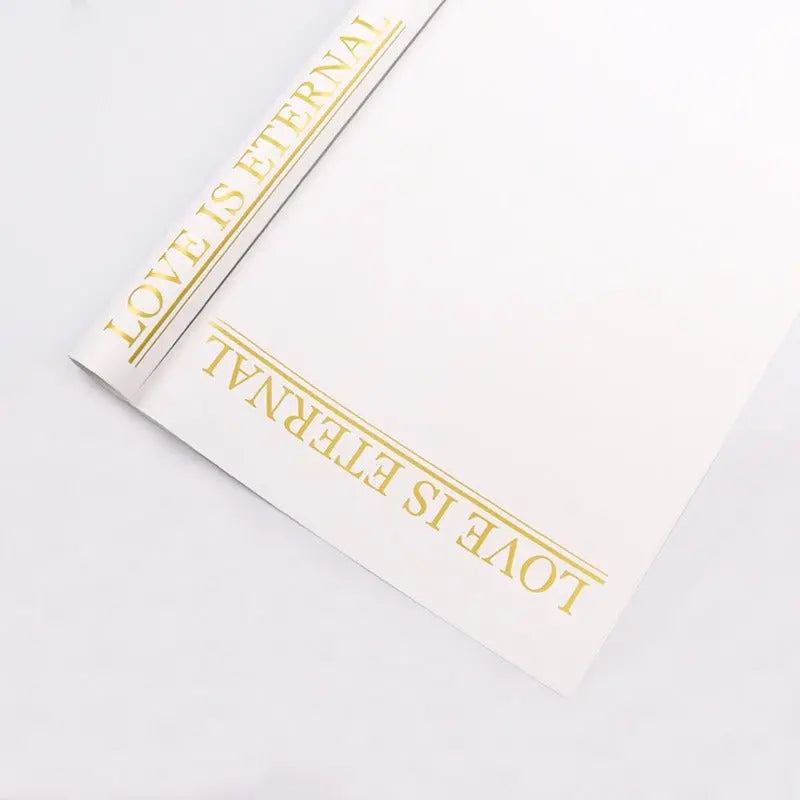 Love is Eternal Wrapping Sheets - 20 sheets - White & Gold - Prismribbons