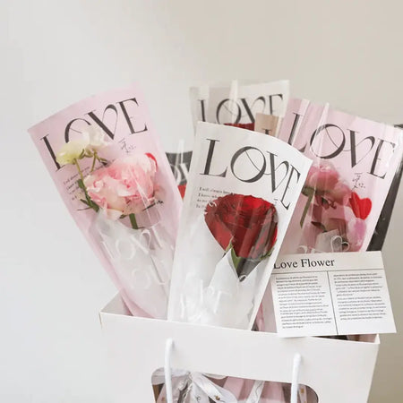 Love You Flower Sleeves (20 pcs) - Black - Prismribbons